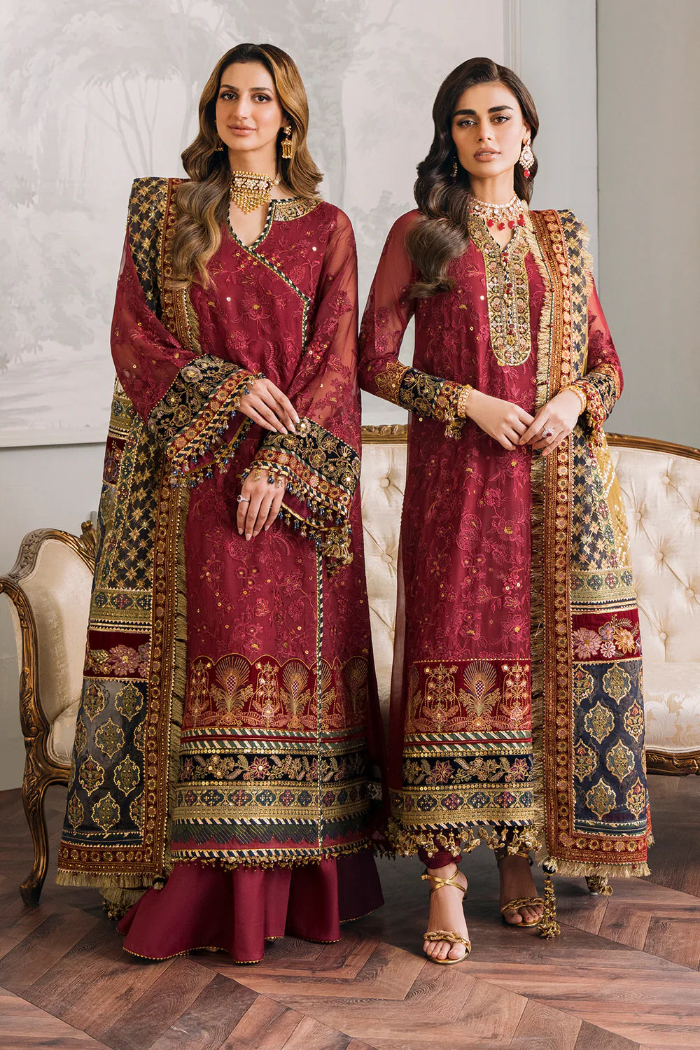 BAROQUE LUXURY EMBROIDERED CHIFFON 3PC