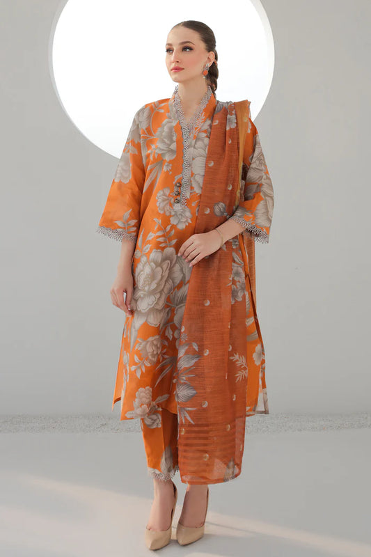 Baroque-3Pc Lawn Digital printed summer Collection Suit