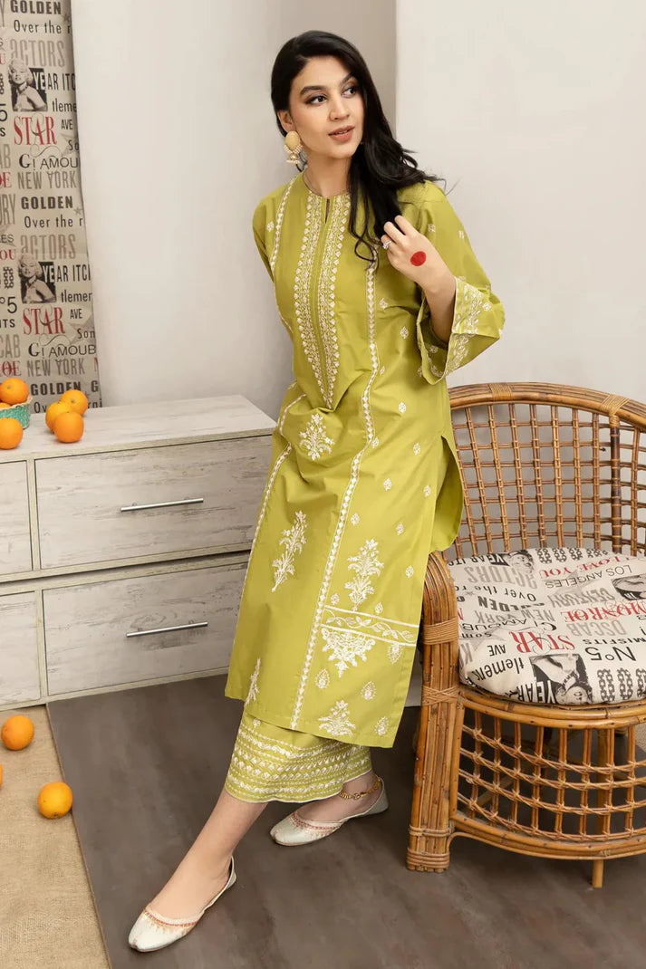 URGE - 3PC LAWN EMBROIDERED SHIRT WITH LAWN PRINTED DUPATTA AND EMBROIDERED TROUSER