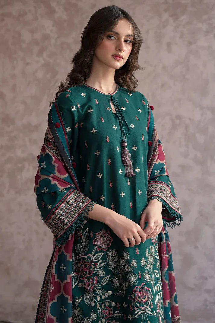 JAZMIN - 3PC LAWN EMBROIDERED SHIRT WITH SLUB PRINTED DUPATTA AND TROUSER MY STORE