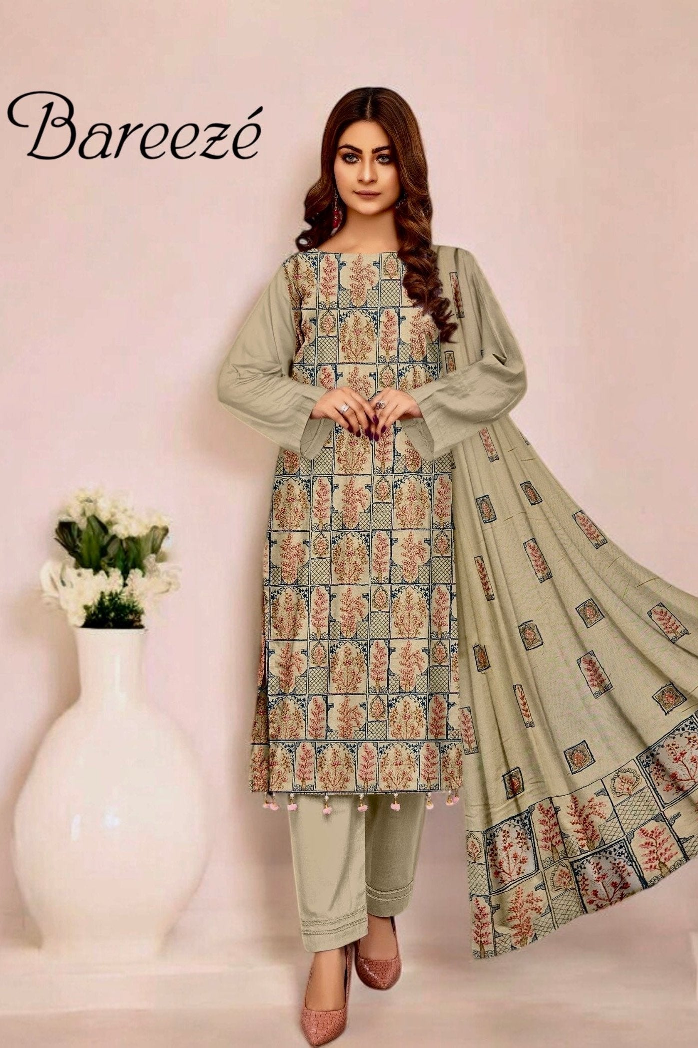 Bareeze 3pc | Karandi | 100% Original | Wholesale | Set of 11 Suits