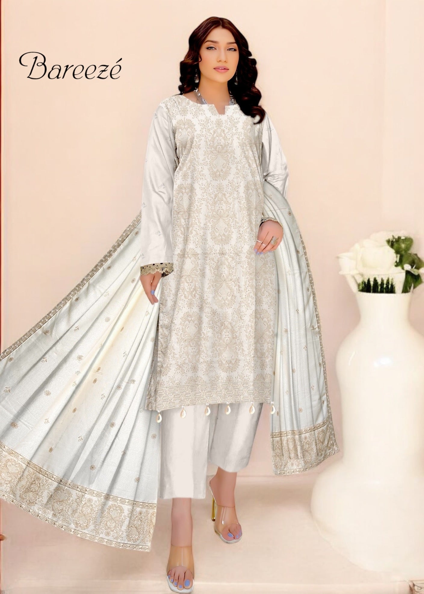 Bareeze 3pc | Karandi | 100% Original | Wholesale | Set of 11 Suits