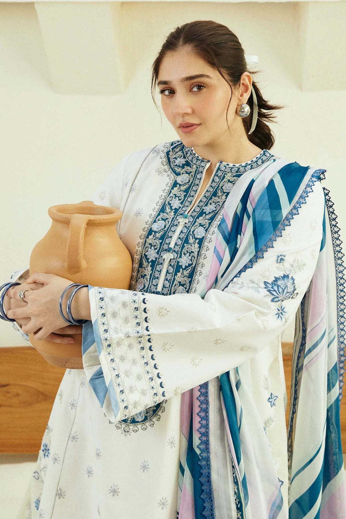 Zara Shahjahan - Coco Embroidered Lawn Eid Collection IVORY