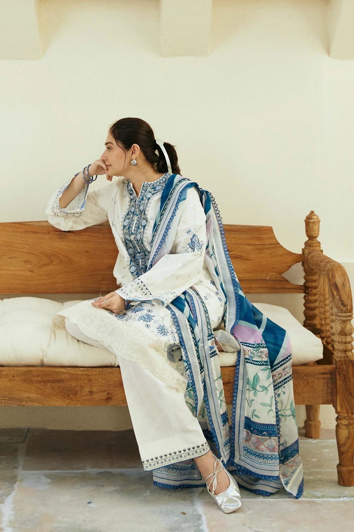 Zara Shahjahan - Coco Embroidered Lawn Eid Collection IVORY