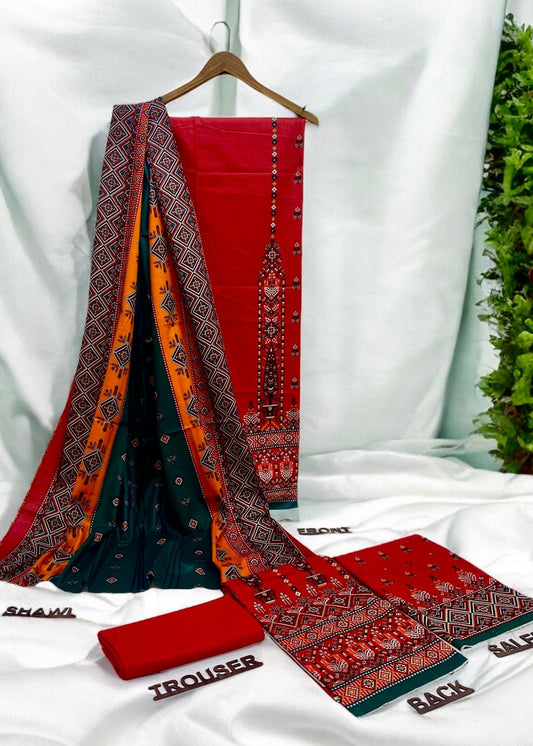 Digital Printed | Khaddar 3pc | 006