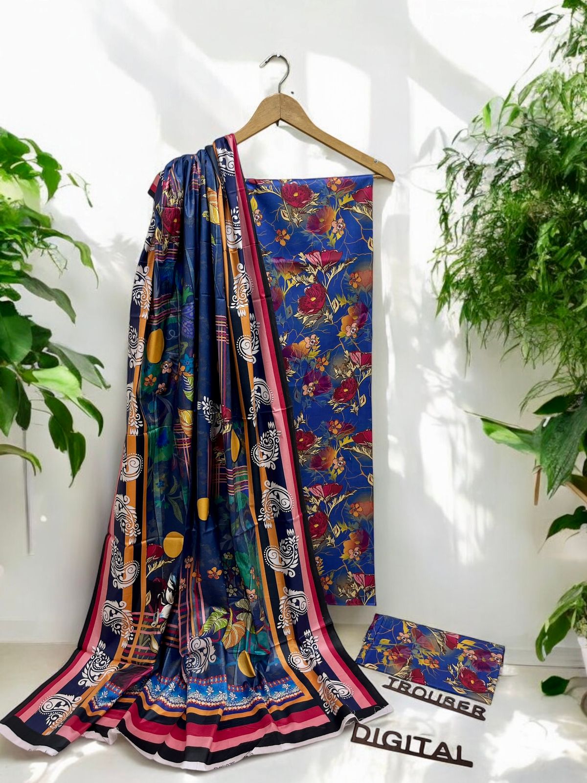 DIGITAL PRINTED | LINEN ALLOVER 3PC | ALKARAM 008