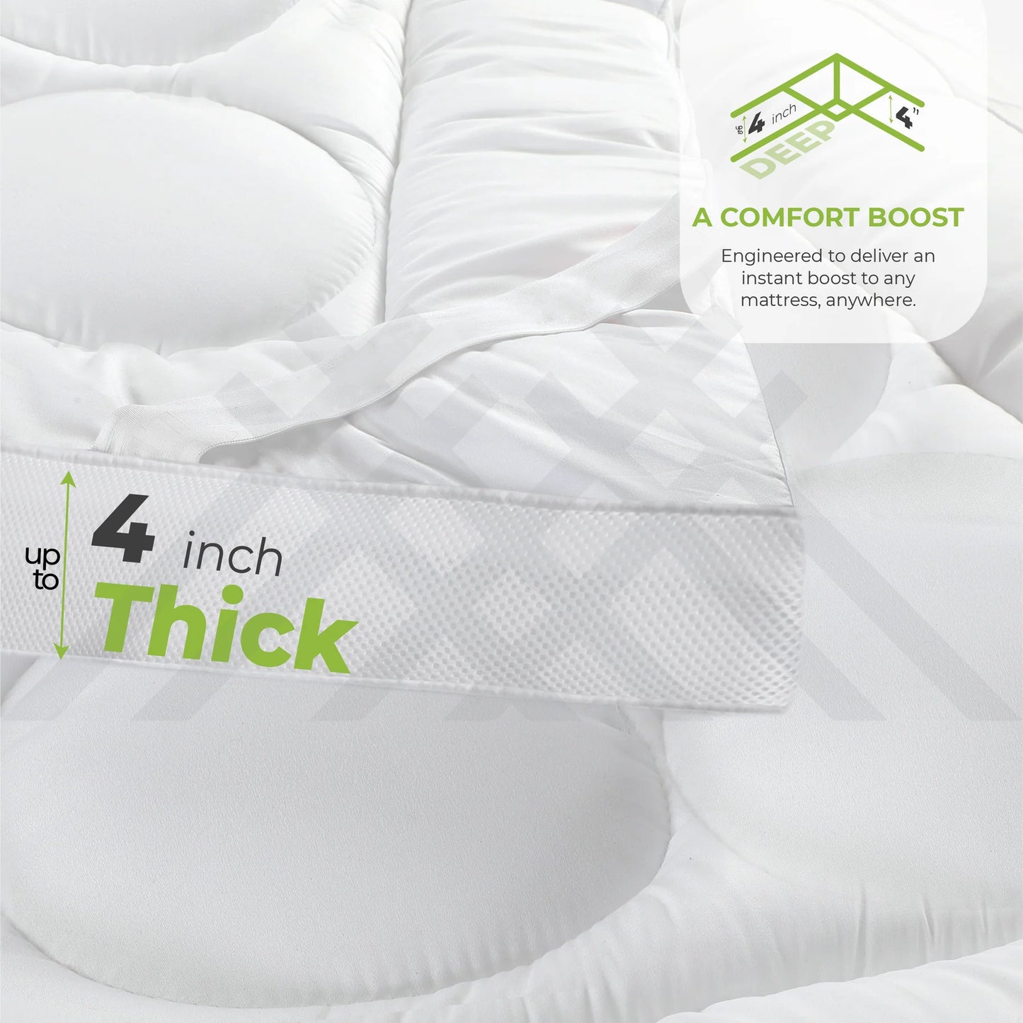 Extra Thick Mattress Topper with Air-Max Technology